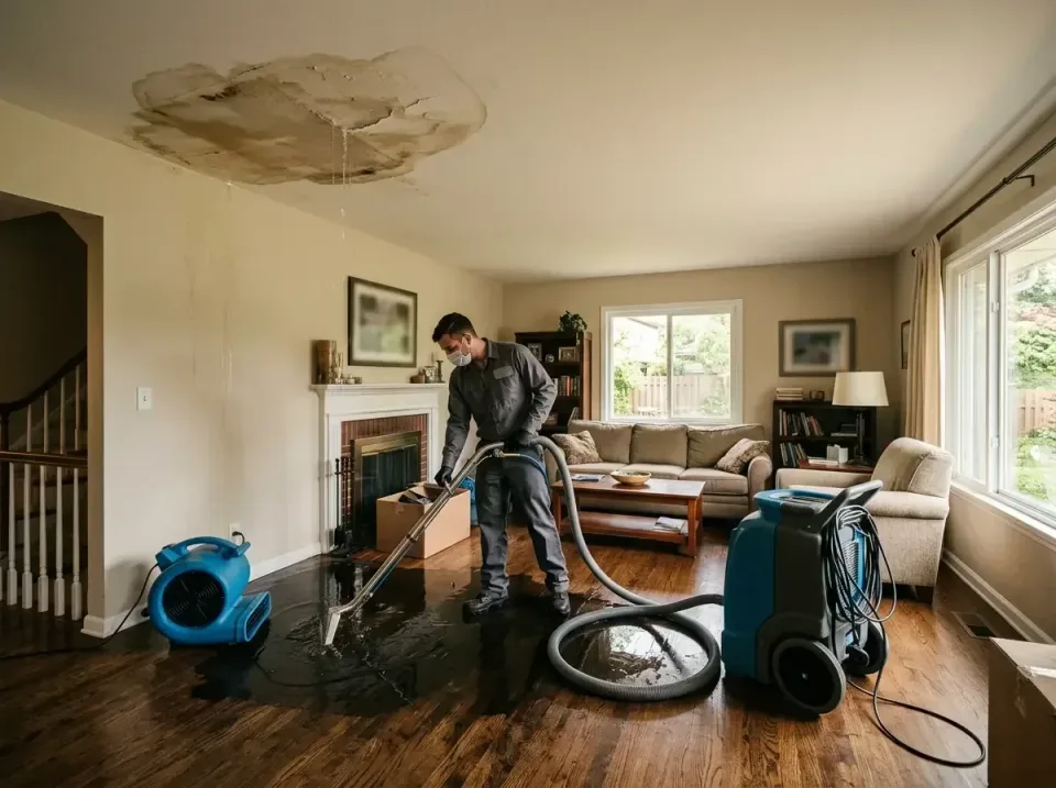 attic-pipe-burst-ceiling-drip-008 — frequently asked questions, Water Damage Restoration & Carpet Care in Lauderdale, MN